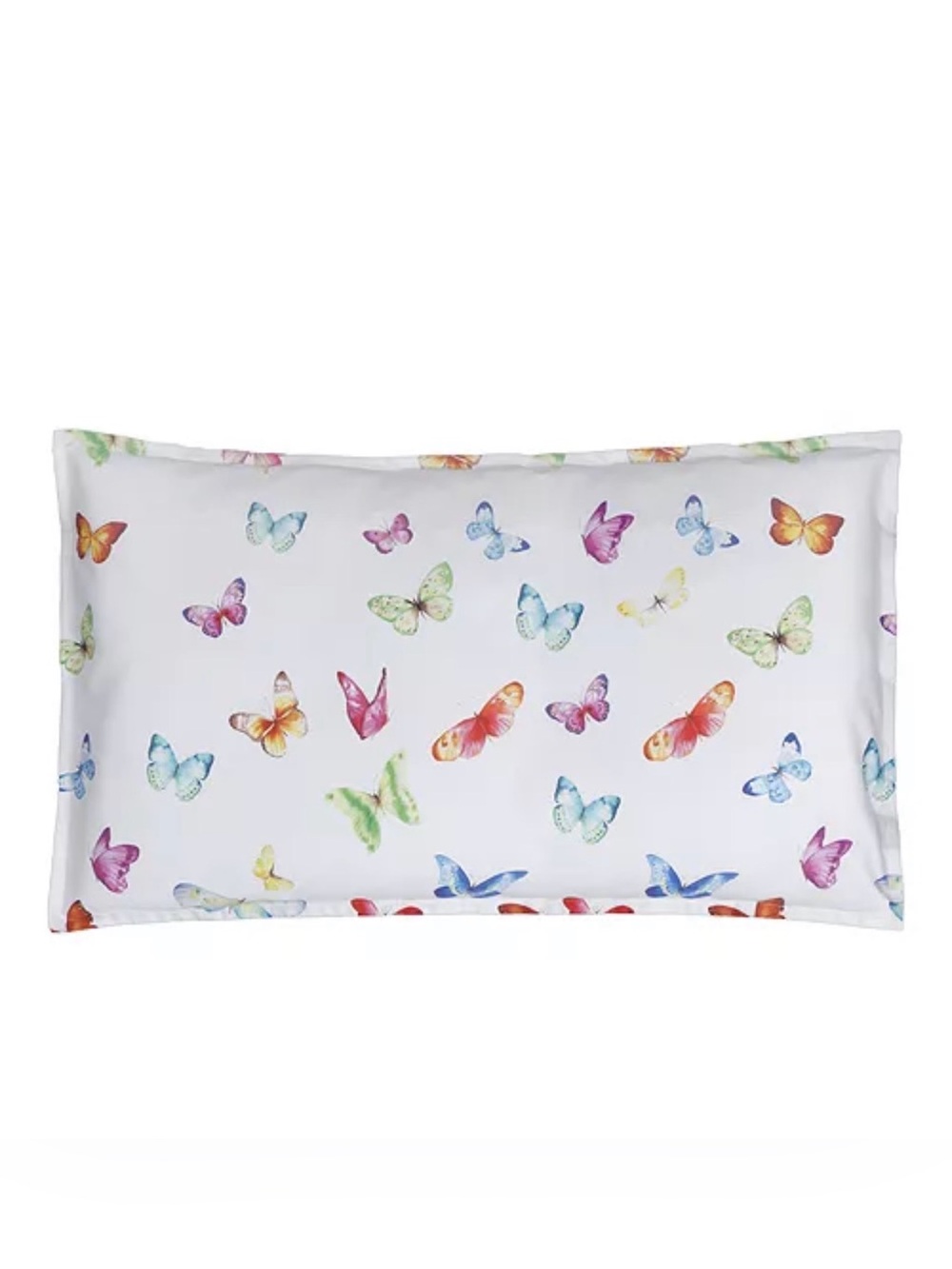 Dea Luxury Linens Farfalle Azure Butterfly 2 Cotton Sateen standard Shams Italy